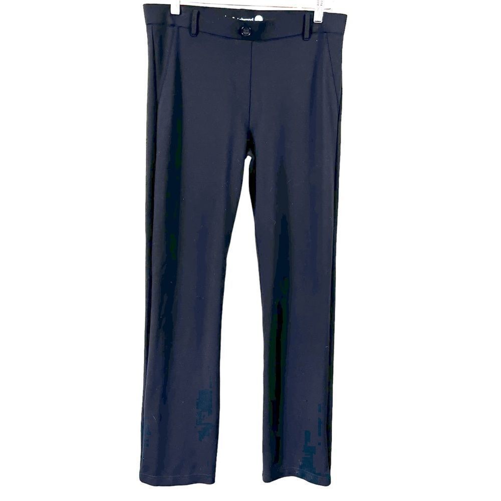 Betabrand black straight leg classic dress pant yoga pants